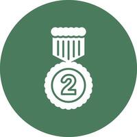 2nd Prize Pastel Theme Icon vector