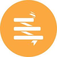 Folded Ribbon Solid Fill Design vector
