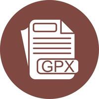 GPX File Format Subtle Shadow Icon vector