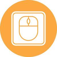Computer Mouse Minimal Outline Artwork vector