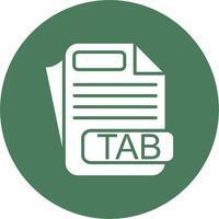 TAB File Format Neon Graphic Style vector