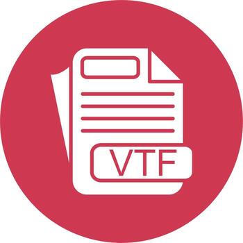 VTF archivo formato funcional icono Arte vector