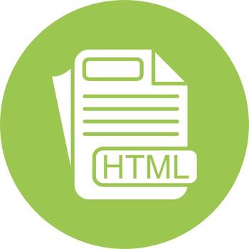 HTML File Format Subtle UI Style vector