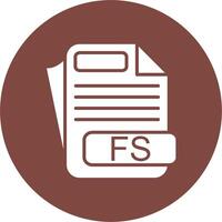FS File Format Digital Concept Icon vector