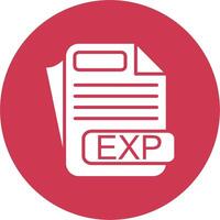 EXP File Format Functional Icon Art vector