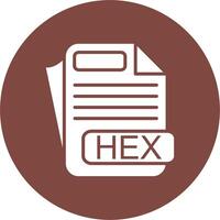HEX File Format App Style Badge vector