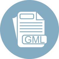 GML File Format Pastel Theme Icon vector