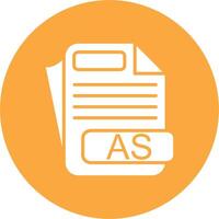 AS File Format Mobile Ready Icon vector