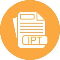 IPT File Format Sleek Graphic Mark vector