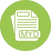 MYD File Format Rounded Line Illustration vector