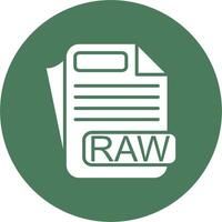 RAW File Format Gradient Style Icon vector