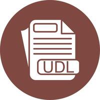 UDL File Format Pop Color Style vector