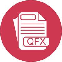 QFX File Format Clean Web Element vector