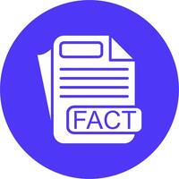 FACT File Format Clean Grid Icon vector