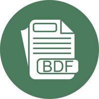 BDF File Format Simple Line Sketch vector
