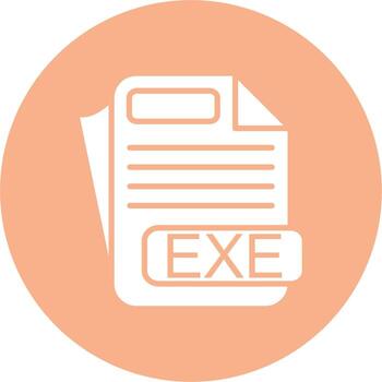 EXE File Format Lined Visual Concept vector