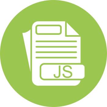 JS File Format Functional Flat Style vector