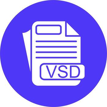 VSD File Format Flat Styled Symbol vector