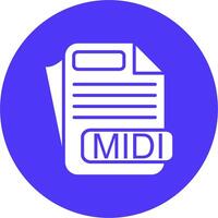 MIDI File Format Creative Flat Illustration vector