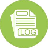 LOG File Format Detailed Line Sketch vector