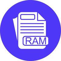 RAM File Format Sharp Edge Symbol vector