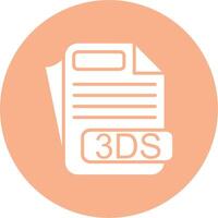 3DS File Format Creative Flat Illustration vector