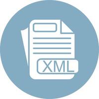 XML File Format Clean Grid Icon vector