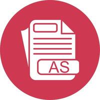 AS File Format Monochrome UI Visual vector