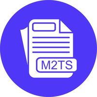 M2TS File Format Interactive Icon Badge vector