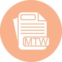 MTW File Format Pop Color Style vector