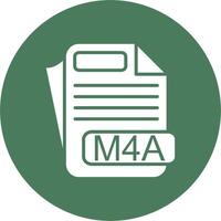 M4A File Format Digital Abstract Form vector