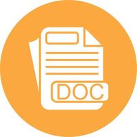 DOC File Format Bright Flat Element vector