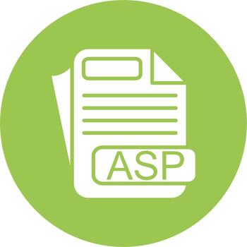 ASP File Format Flat Line Drawing vector
