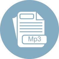 Mp3 File Format Simple UI Visual vector