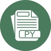 PY File Format 3D Line Art Piece vector