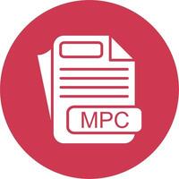 MPC File Format Mono Icon Symbol vector