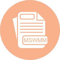 MSWMM File Format Gradient Style Icon vector