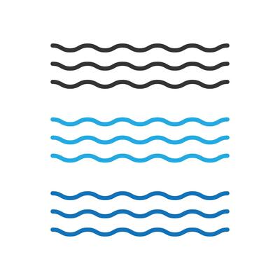 Simple waves doodle icon.