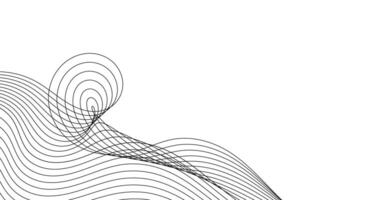Abstract wavy lines on white background template illustration for graphic resource and design element vector