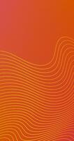 Orange gradient. Abstract background with wavy lines illustration. vector