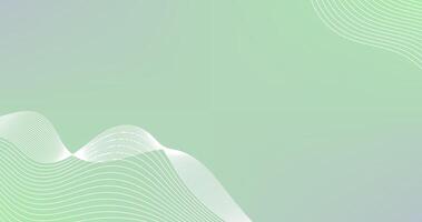 wavy lines on Gradient Abstract background with in green colors illustration. vector