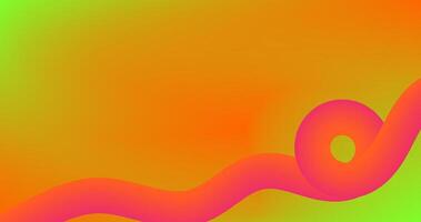 Orange gradient abstract background with flowing fluid liquid Gradient orange red line vector