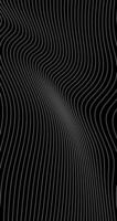 Abstract with vertical wavy lines on a black background illustration. vector