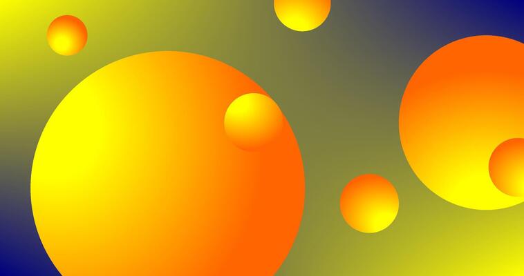 Yellow Purple Gradient Abstract background with Yellow Orange Gradient color balls illustration Cover design template