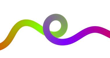 Gradient Colorful abstract waves on white background illustration design element vector