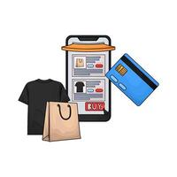 illustration of In the marketplace there are many payment methods vector