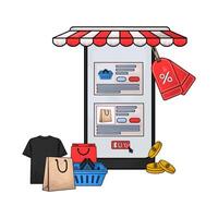 There are many promotions in the marketplace vector