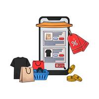In the marketplace there are many products vector