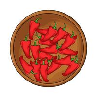 red chili in bowl vector