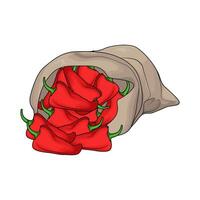 chili in sack vector